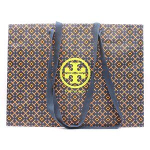 Tory Burch Geometric Print Shopping Bag Handles Gift Bag Present Large 16x12x6"